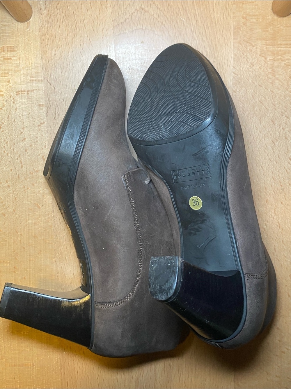 Fratelli Rossetti Taupe Gray Lace-Up Pointed Ankle Boots - Picture 5 of 5